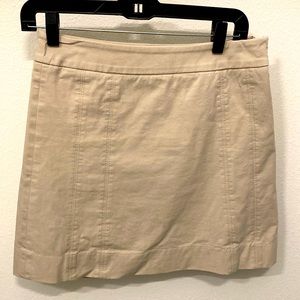 Tan stretch mini skirt